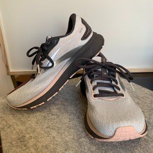 Brooks TRACE 2 Road Running Athletic Shoes, Blackened Pearl Grey Peach Pink sz 7